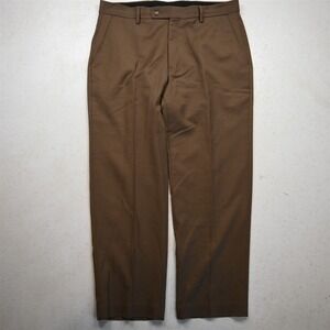 Enro 36x30 Brown 100% Wool Flat Front Classic Dress Mens Pants